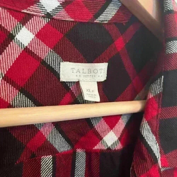 Talbots Red Tartan Button Up - Picture 3 of 7